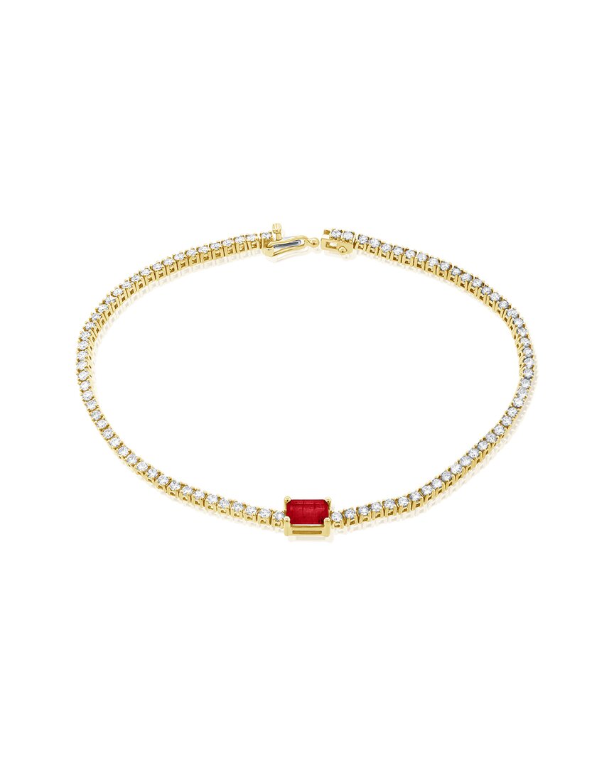 Sabrina Designs 14k 2.36 Ct. Tw. Diamond & Ruby Tennis Bracelet In Gold