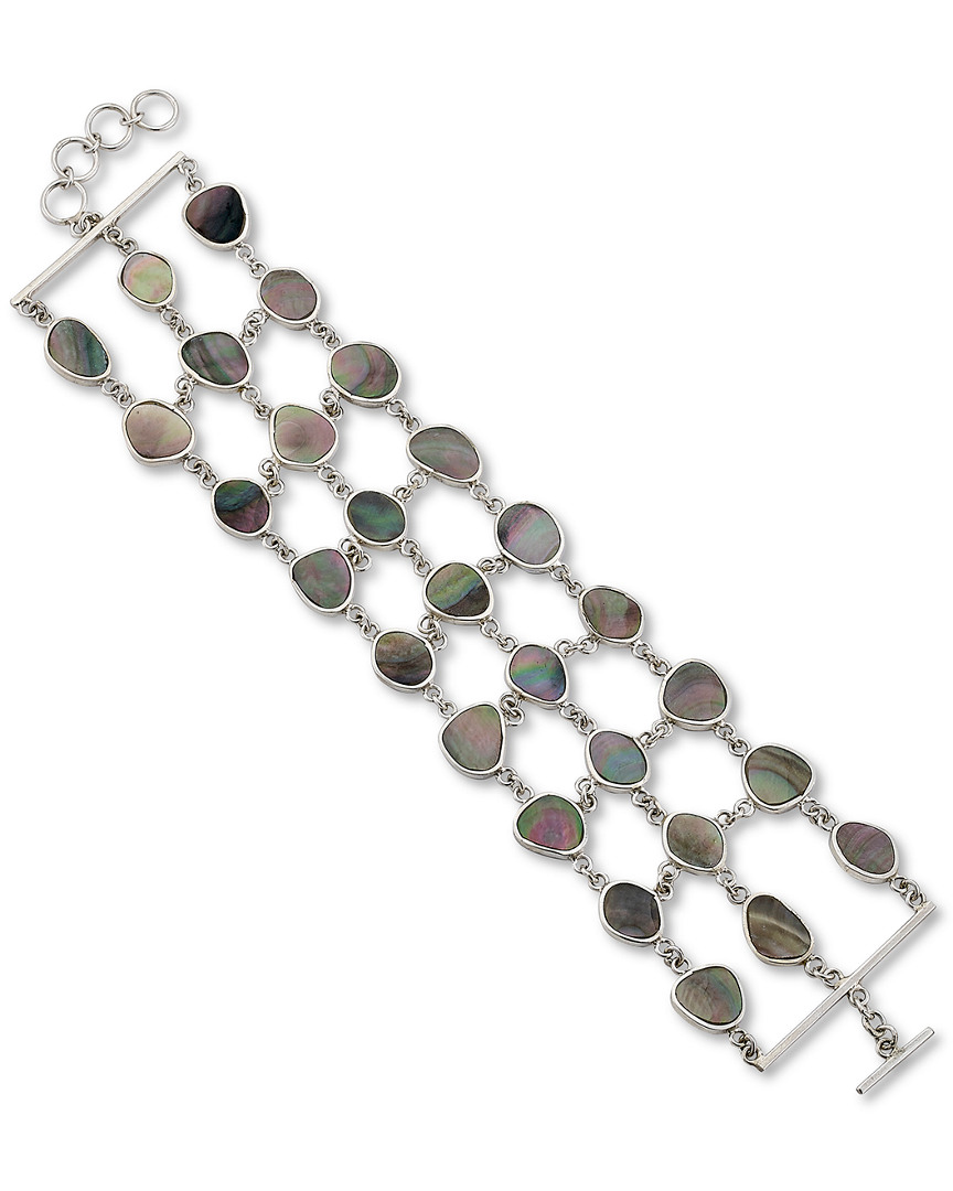 Samuel B. Fine Jewelry Silver Mother-of-pearl Bracelet In Metallic