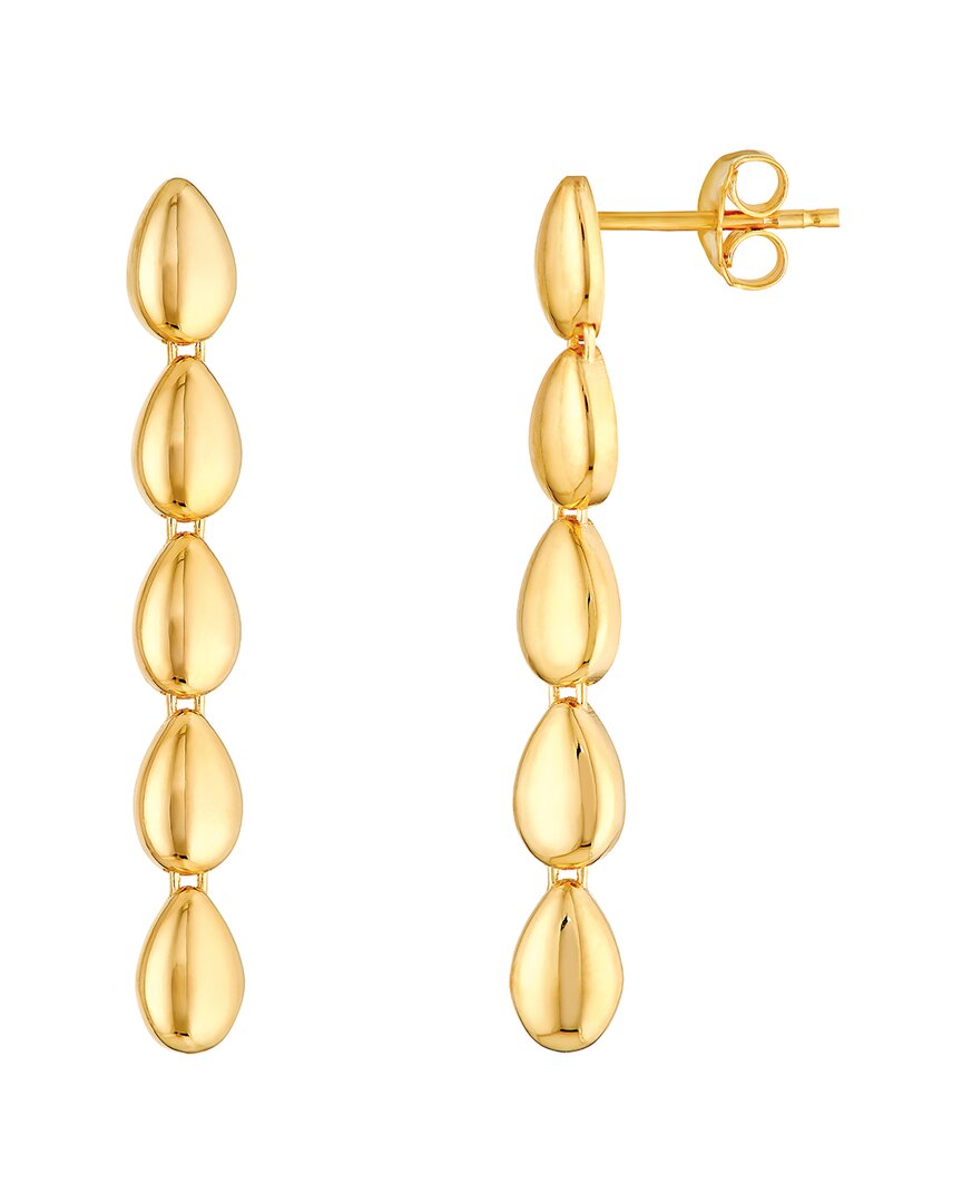 Hawley St 5 Teardrop Link Dangle Earrings In Gold