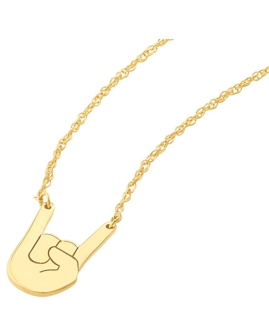 Hawley St So You Rock On Necklace In Gold