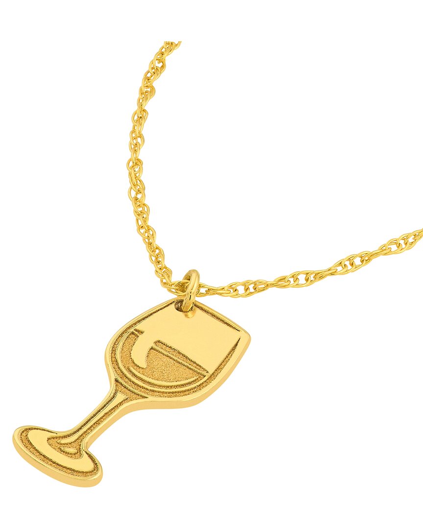 Hawley St So You Cocktail Glass Charm Necklace In Gold