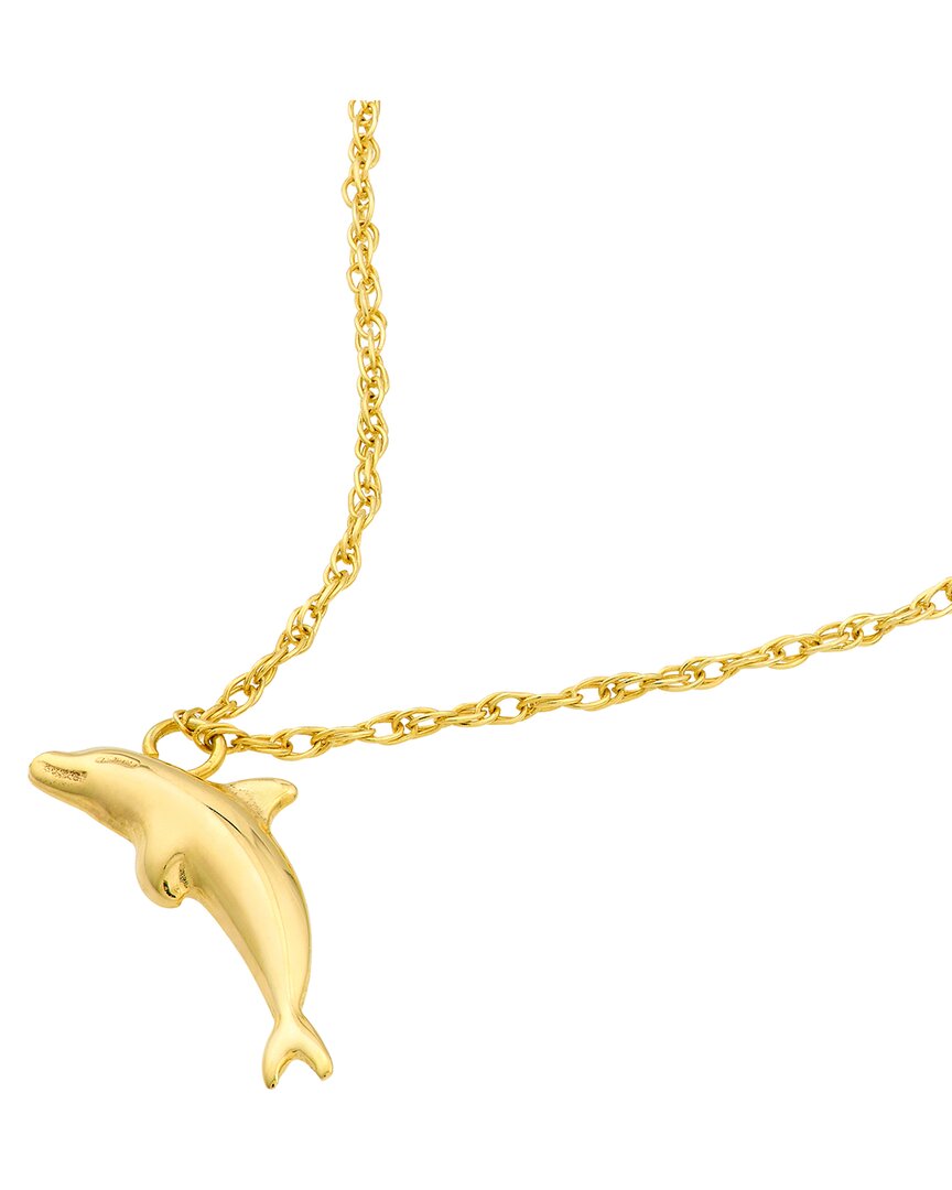 Hawley St So You Dolphin Necklace In Gold