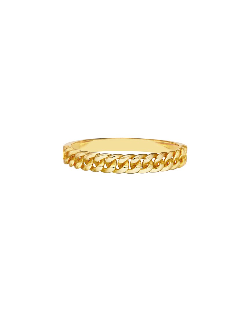 Hawley St Curb Chain Design Ring In Gold