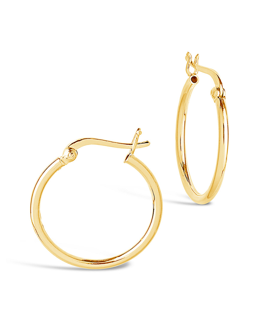 Sterling Forever 14k Over Silver Hoops