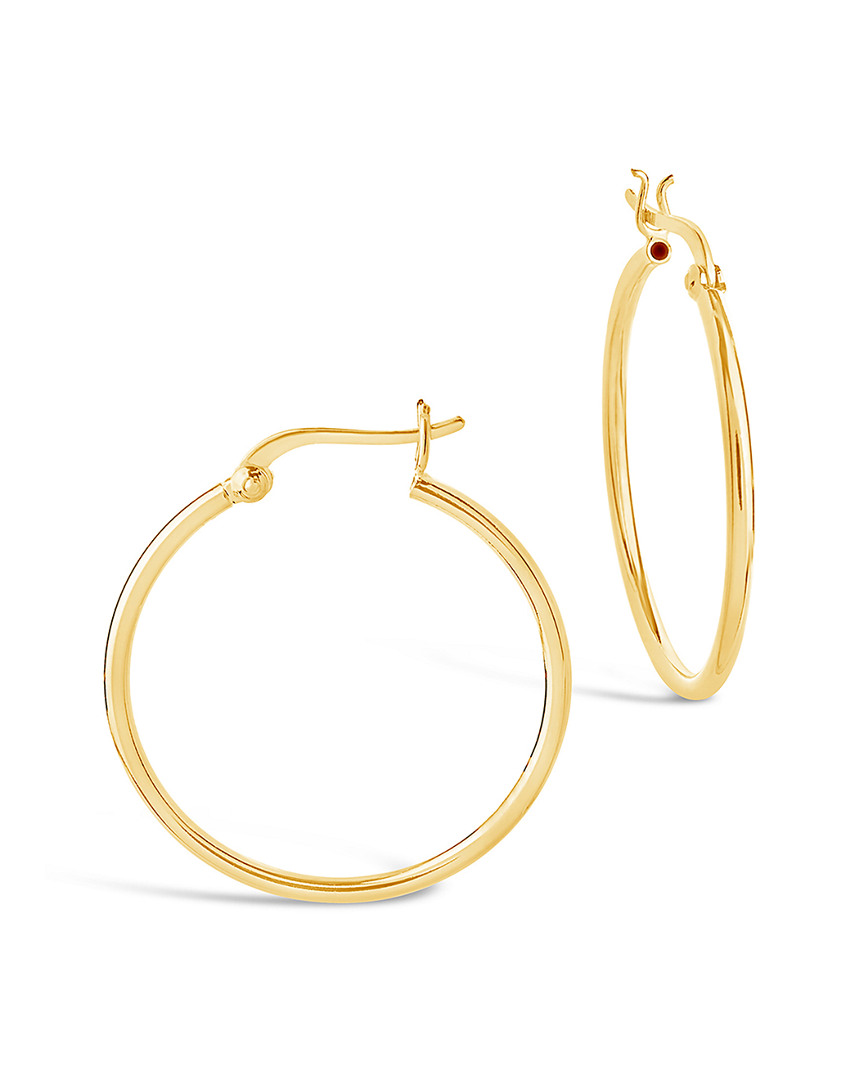 Sterling Forever 14k Over Silver Hoops
