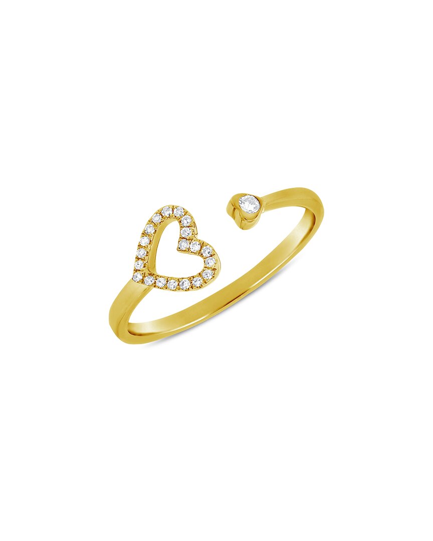 Sabrina Designs 14k 0.08 Ct. Tw. Diamond Open Heart Ring In Gold