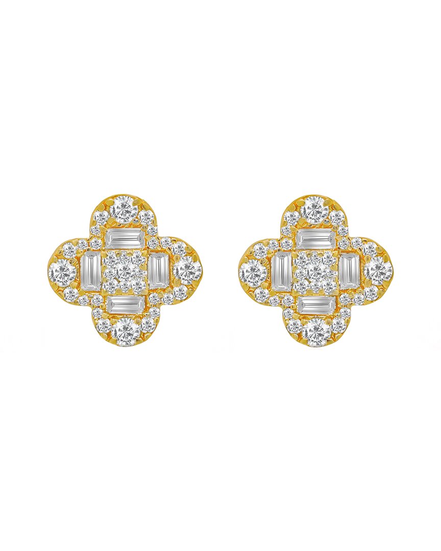 Diana M. Fine Jewelry 14K 1.30 ct. tw. Diamond Flower Studs