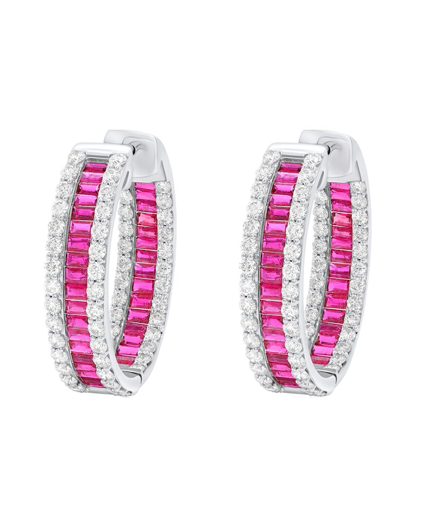 Diana M. Fine Jewelry 14K 7.88 ct. tw. Diamond & Ruby Earrings