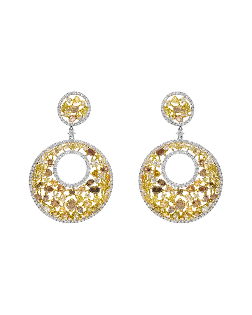 Diana M. Fine Jewelry 18k 13.50 Ct. Tw. Diamond Earrings