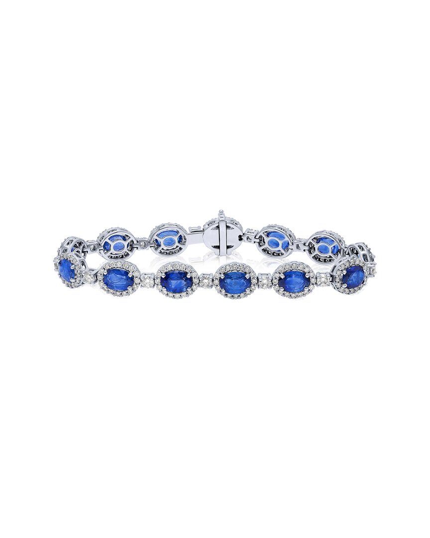 Diana M. Fine Jewelry 18k 15.90 Ct. Tw. Diamond & Sapphire Bracelet