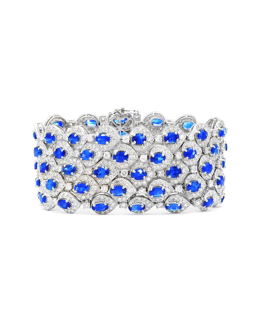 Diana M. Fine Jewelry 18k 53.06 Ct. Tw. Diamond & Sapphire Bracelet