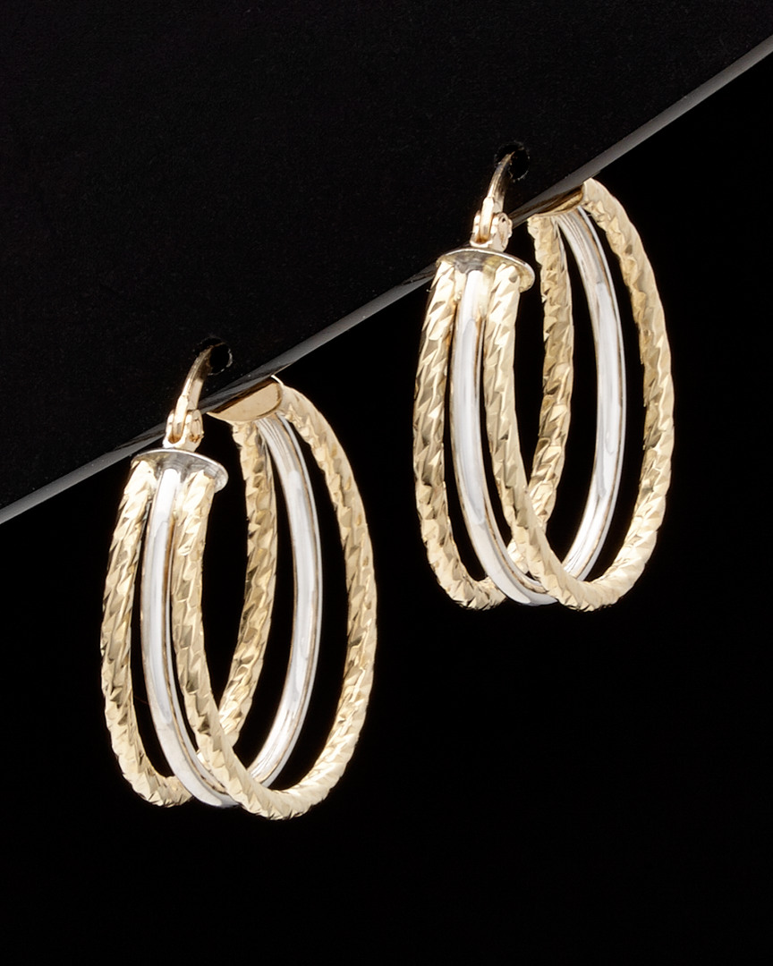 Italian Gold Two-tone Hoops