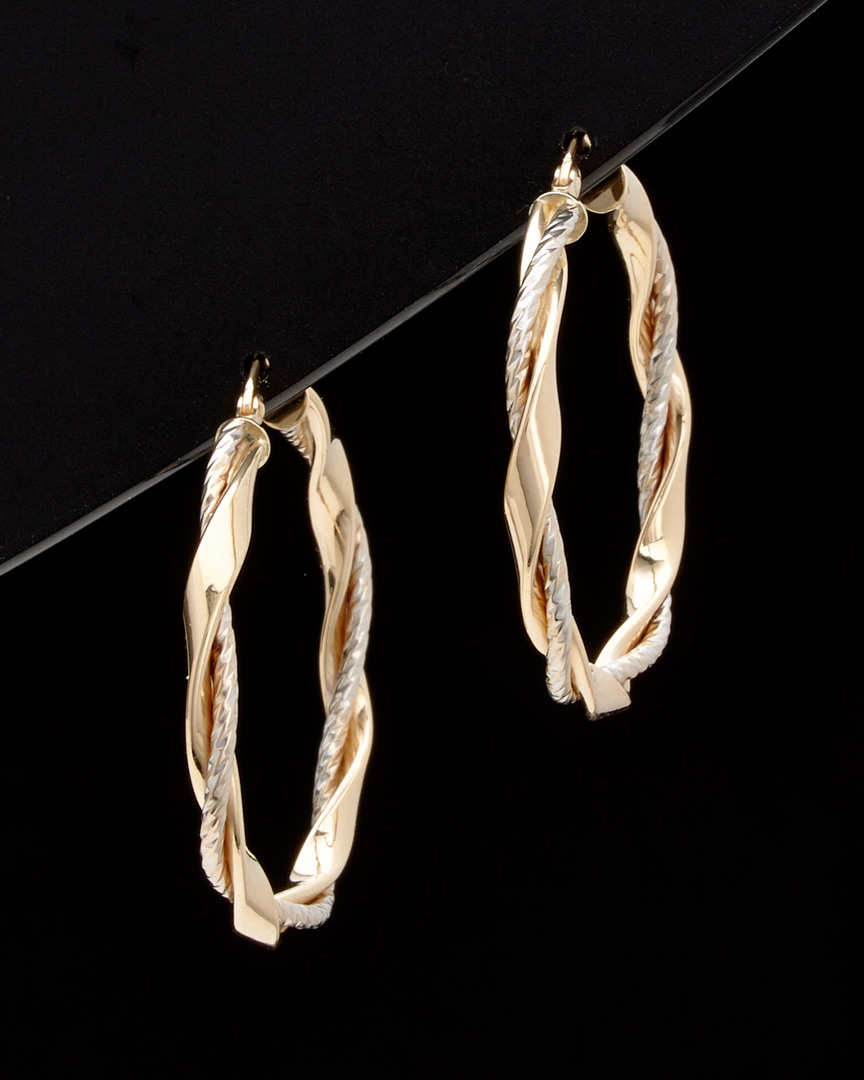 Italian Gold Two-tone Hoops