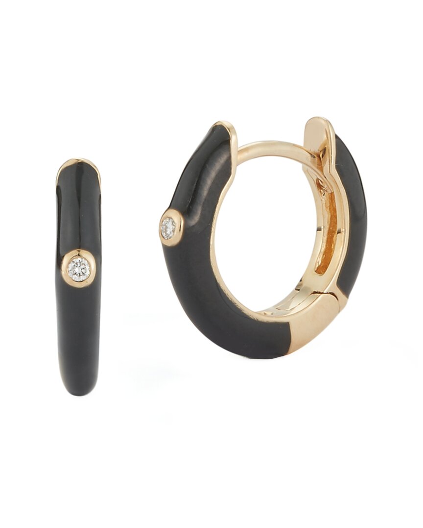 Nephora 14k 0.01 Ct. Tw. Diamond Huggie Earrings In Gold
