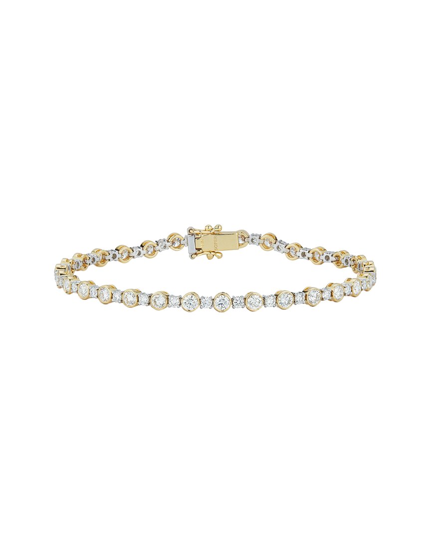 Nephora Women's 14k Two-tone Gold & 4.35 Tcw Diamond Tennis Bracelet In Two Tone Gold
