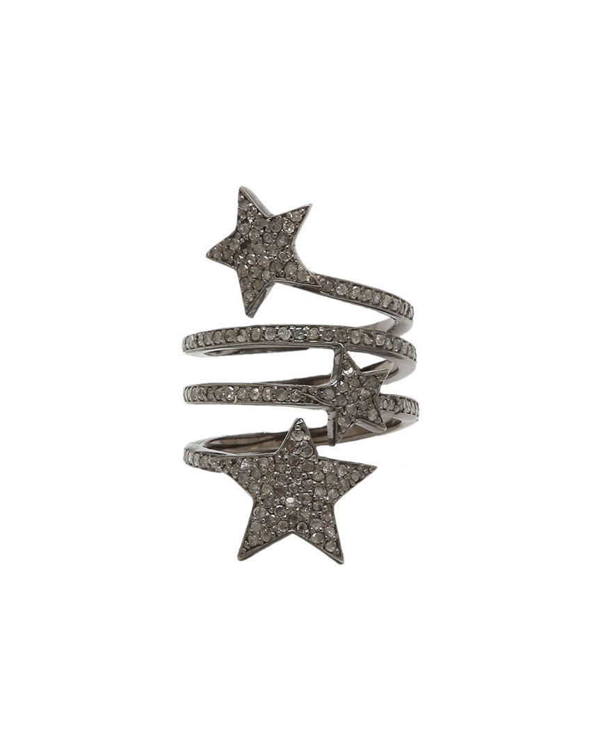 Shop Adornia Fine Jewelry Silver 1.30 Ct. Tw. Diamond Shooting Star Ring