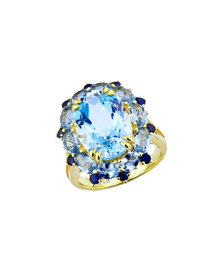 Kai Fine Jewelry 14k 9.15 Ct. Tw. Gemstone Cocktail Ring In Gold