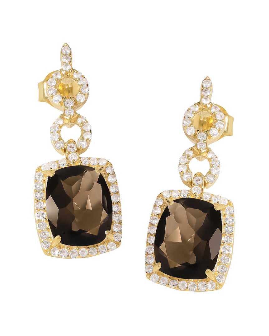 Tiramisu 14k Over Silver 6.90 Ct. Tw. Gemstone Drop Earrings In Gold