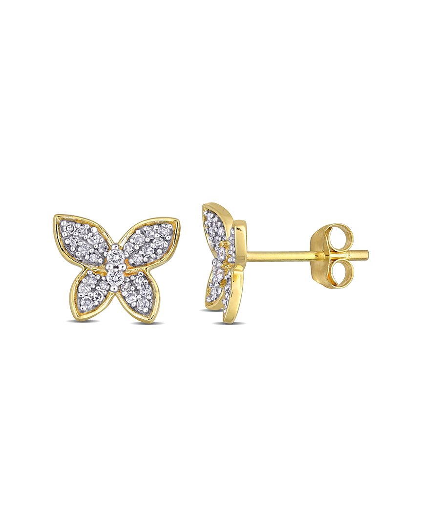 Rina Limor 10k 0.20 Ct. Tw. Diamond Butterfly Earrings