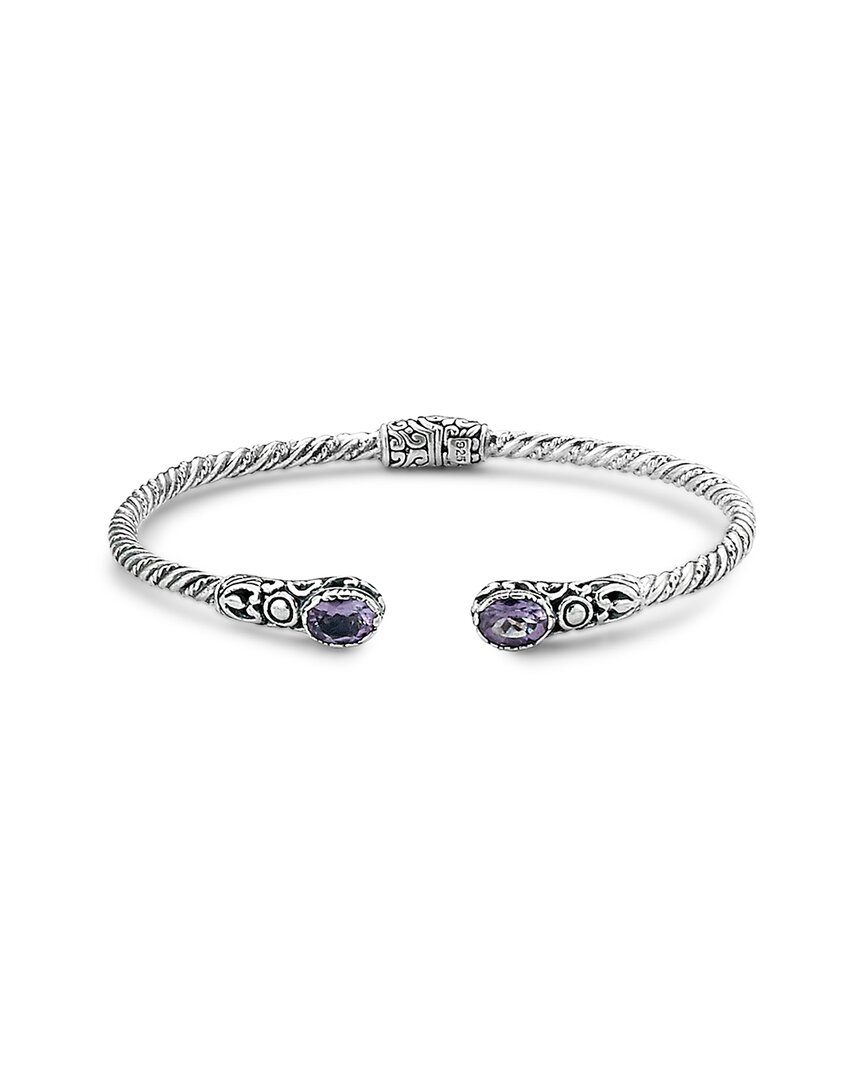 Samuel B. Silver 1.60 Ct. Tw. Amethyst Bangle Bracelet