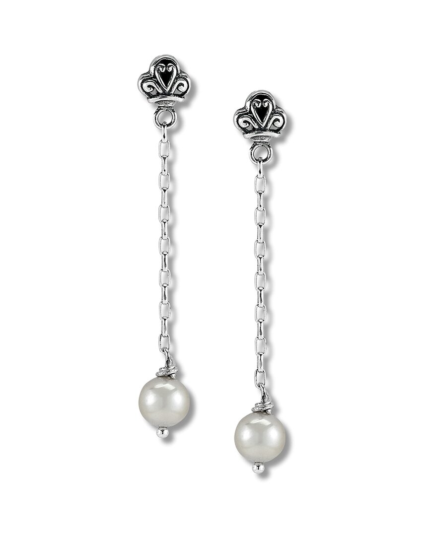 Samuel B. Silver Pearl Drop Earrings