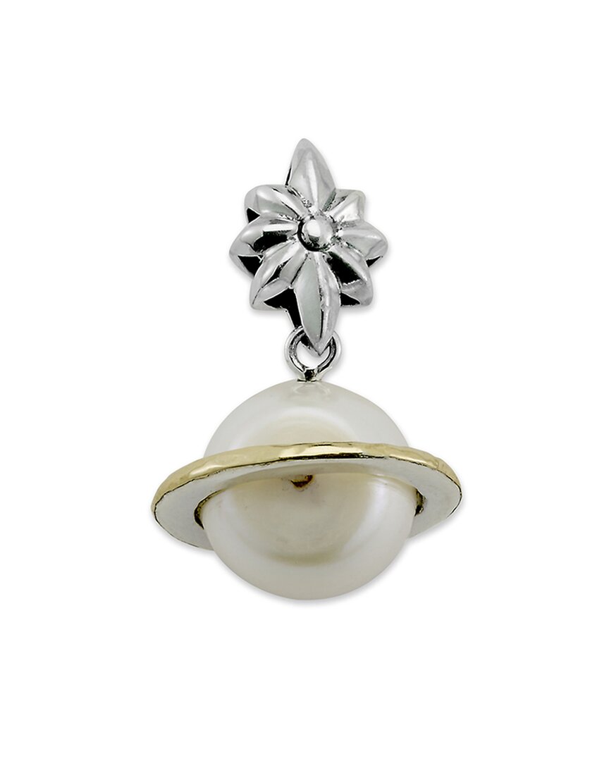 Samuel B. 18k & Silver Pearl Saturn Pendant