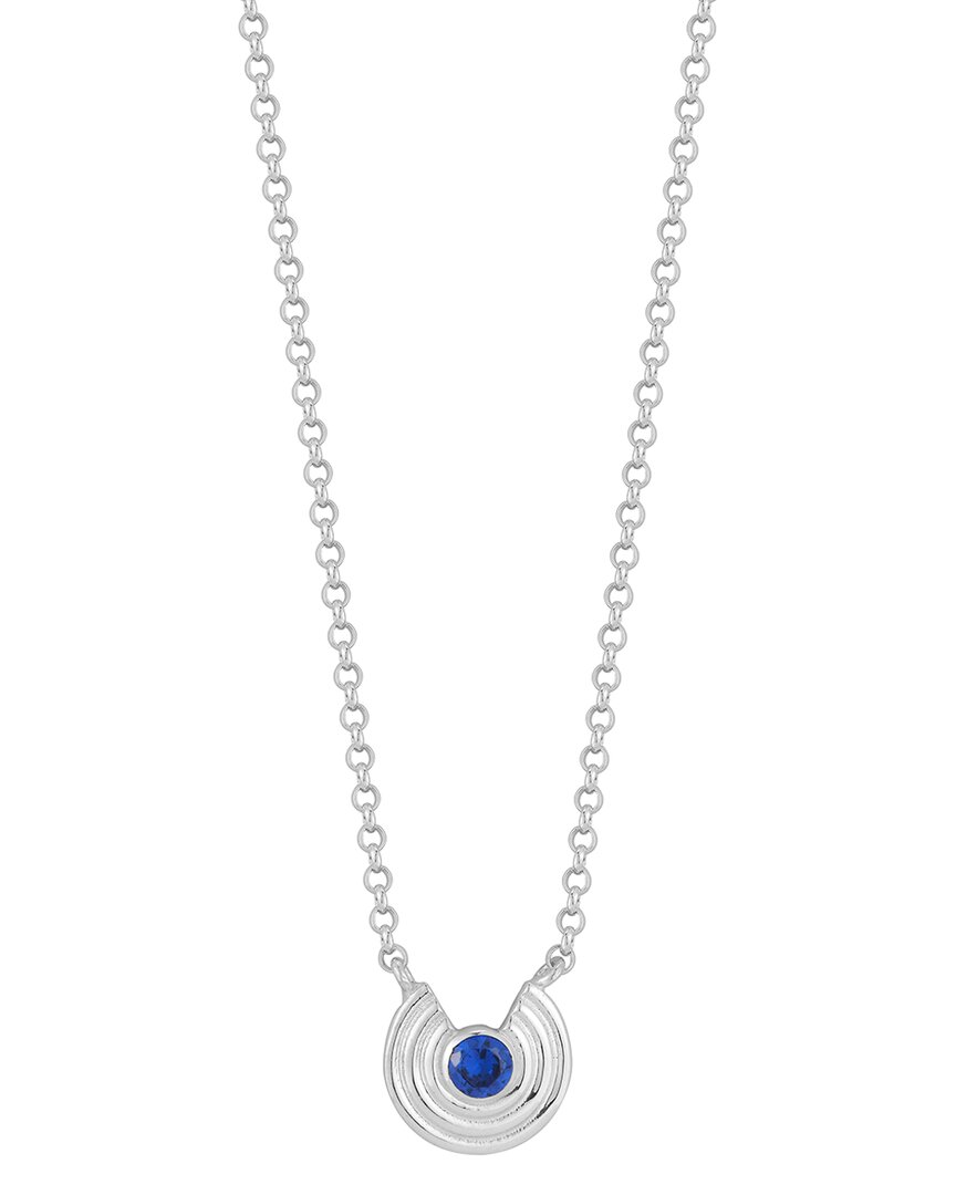 Sphera Milano Silver Cz Circle Necklace