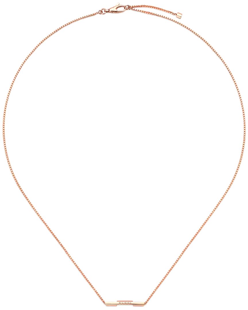 GUCCI LINK TO LOVE 18K ROSE GOLD NECKLACE