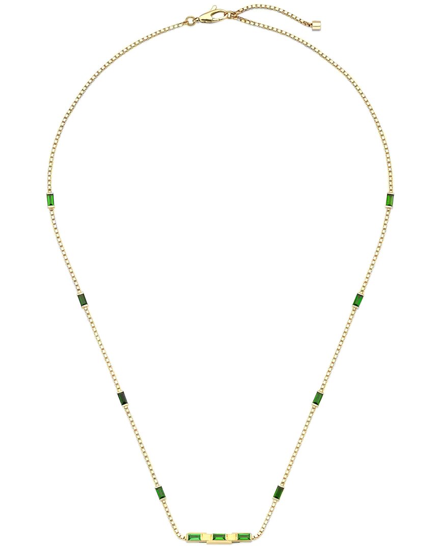 Gucci Link To Love 18k Rose Gold 1.17 Ct. Tw. Green Tourmaline Necklace