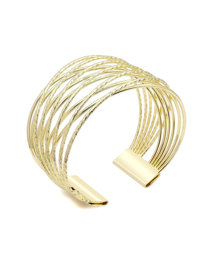 Liv Oliver 18k Modern Criss Cross Bangle Bracelet In Gold