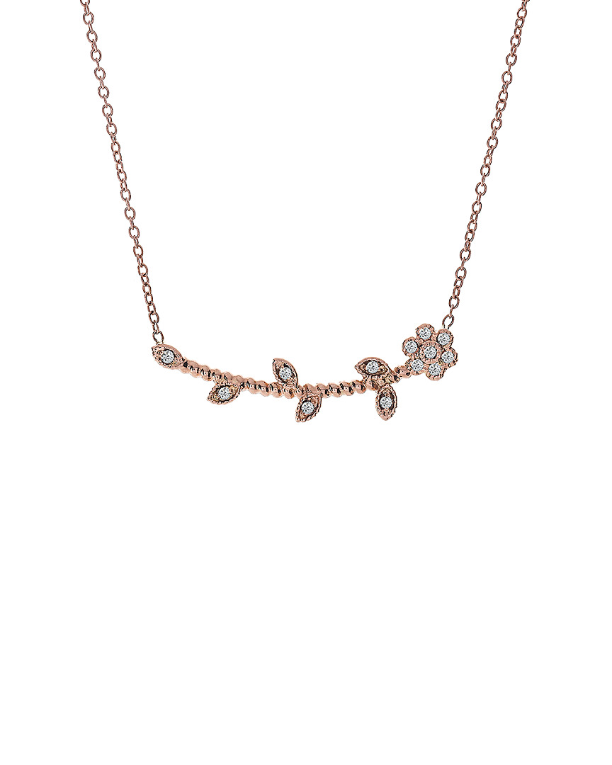 Shop Ariana Rabbani 14k Rose Gold 0.07 Ct. Tw. Diamond Necklace