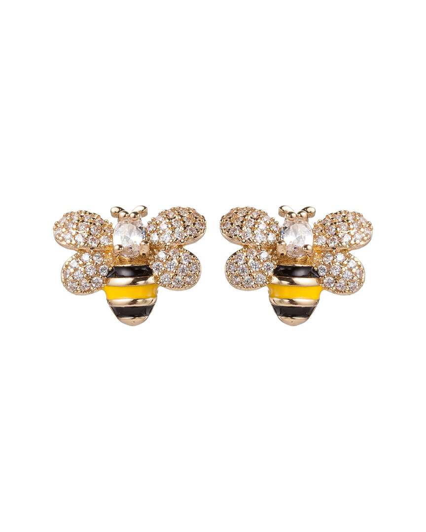Eye Candy La Honeybee Cz Crystal Stud Earrings No In Gold