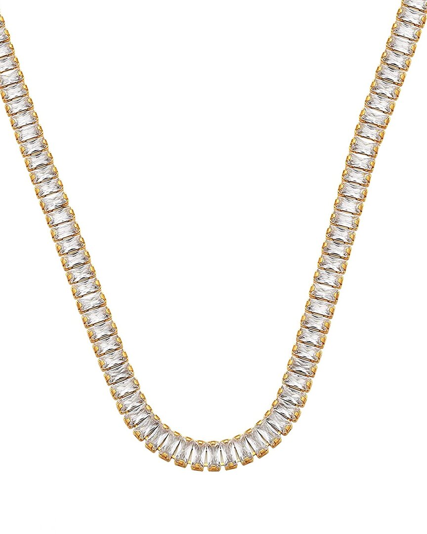 Liv Oliver 18k Plated 19.75 Ct. Tw. Cz Necklace In Gold