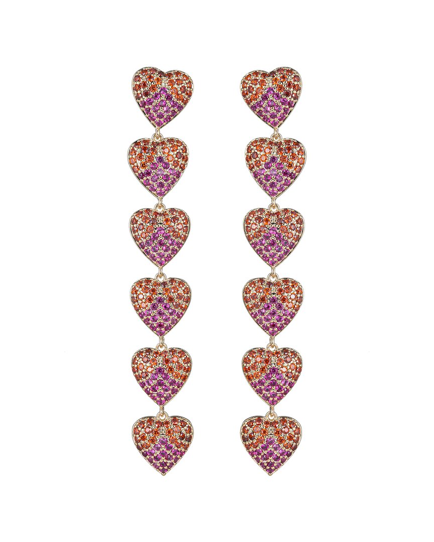 Eye Candy La Cz Alice Heart Drop Earrings