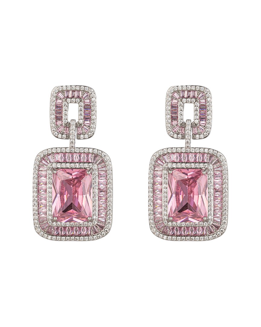 Eye Candy La Cz Rose Dangle Earrings