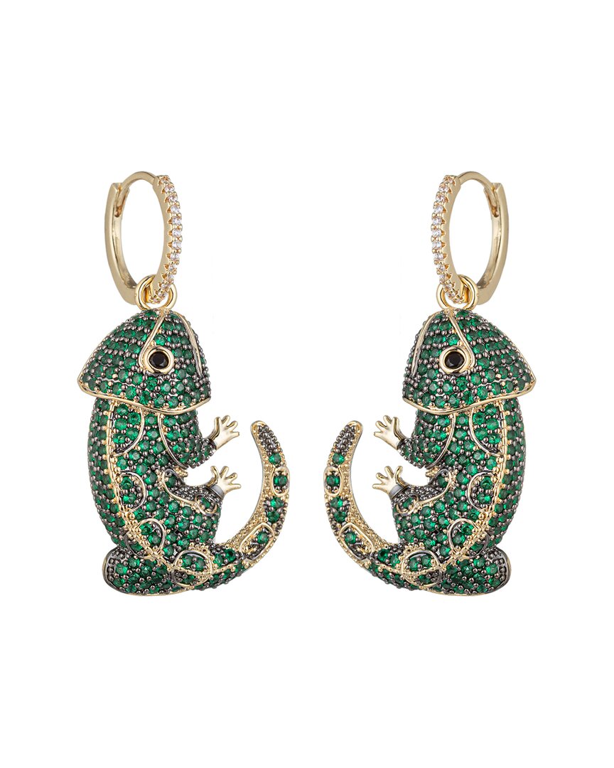 Eye Candy La Cz Anna Gecko Earrings