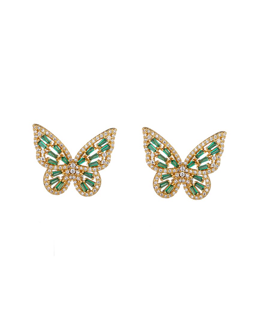 Eye Candy La Cz Butterfly Earrings