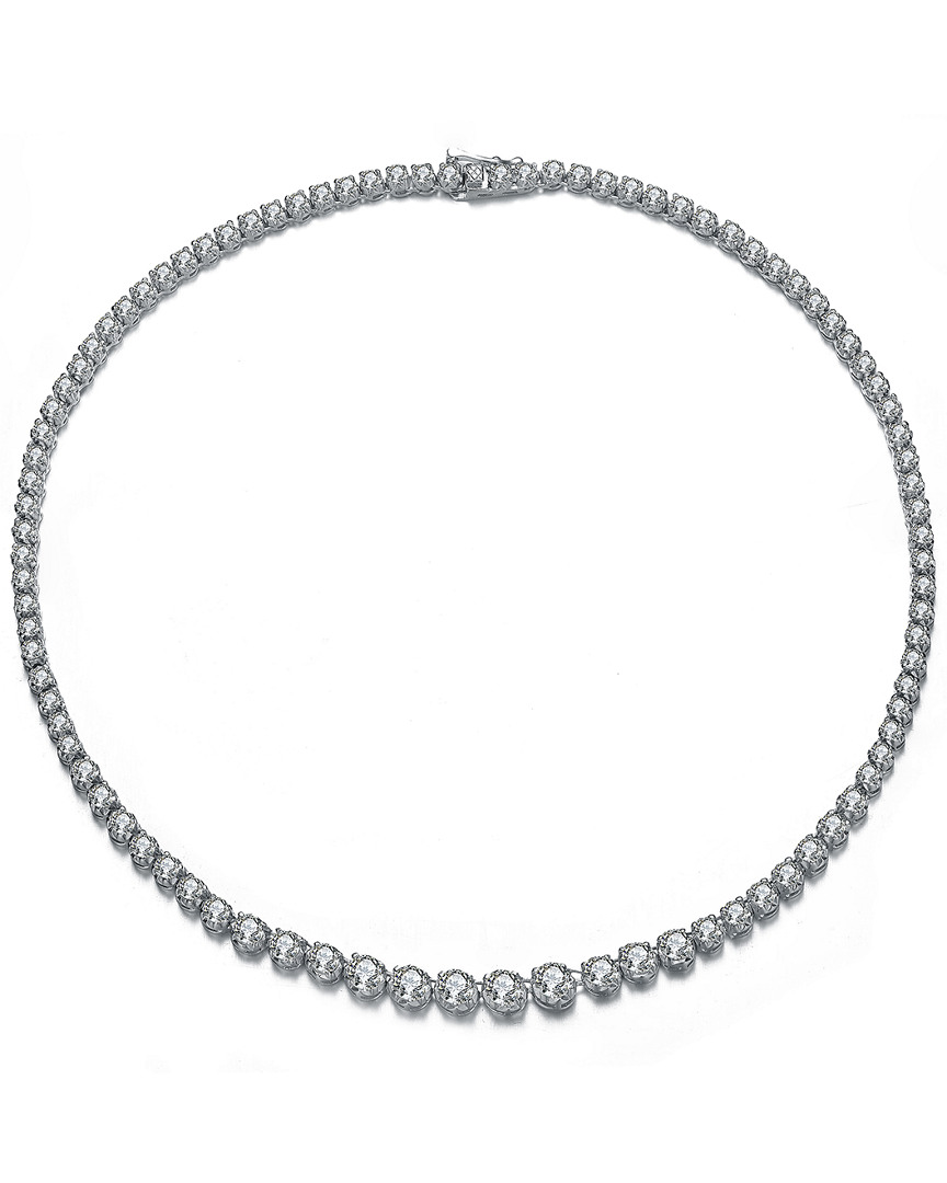 Genevive Silver Cz Necklace