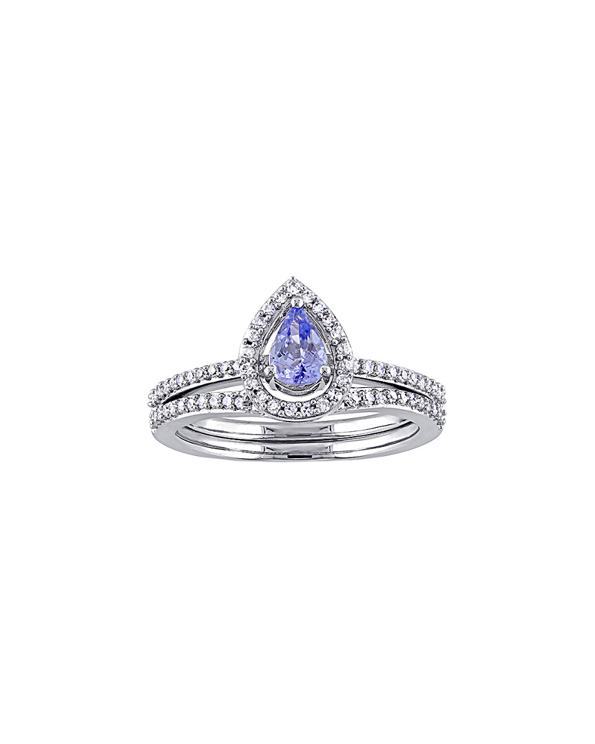 Rina Limor 10k 0.79 Ct. Tw. Diamond & Tanzanite Ring Set