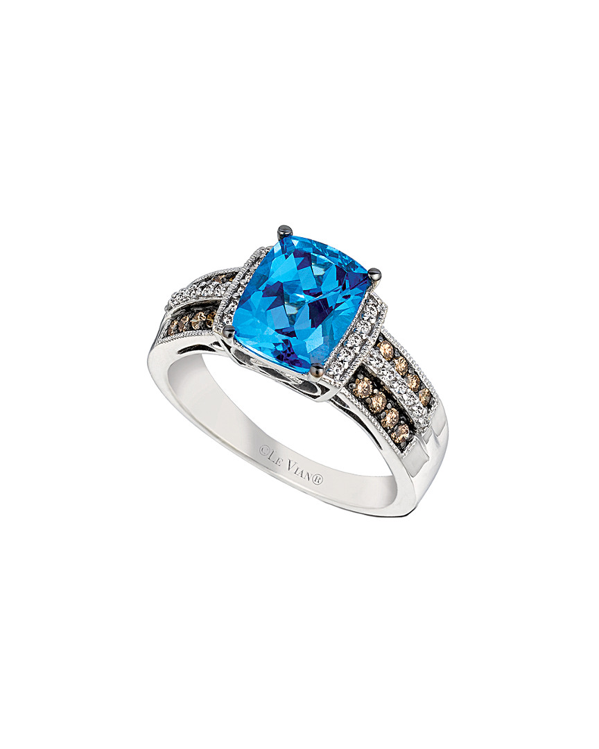 Shop Le Vian 14k 2.29 Ct. Tw. Diamond & Signity Blue Topaz Ring