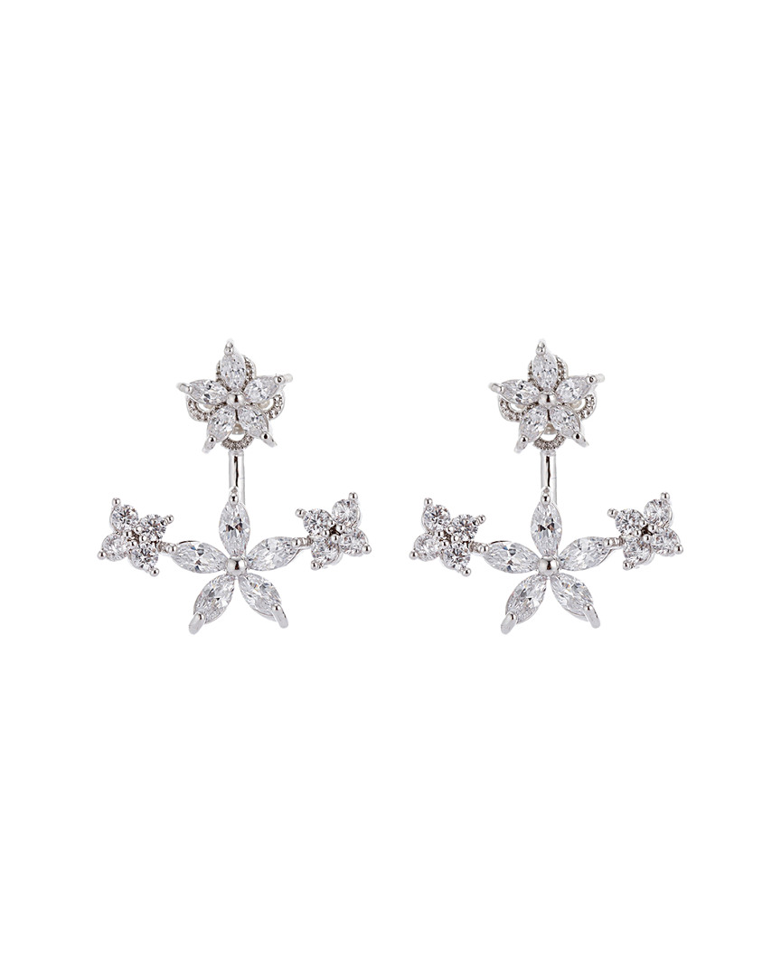 Eye Candy La Luxe Collection 18k Plated Cz Cuff Earrings