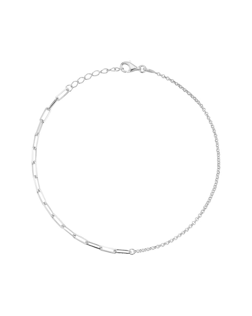 Sphera Milano Silver Mixed Chain Bracelet