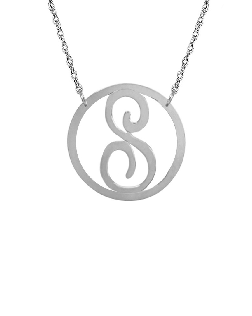 Shop Jane Basch Dnu 0 Units Sold  Silver Initial Pendant (a-z) In Multicolor