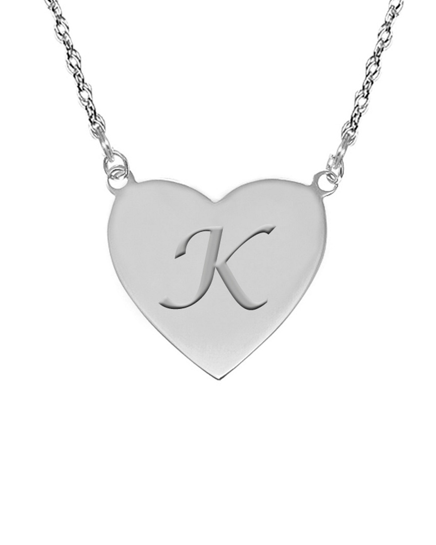 Shop Jane Basch Silver Heart Initial Pendant (a-z)