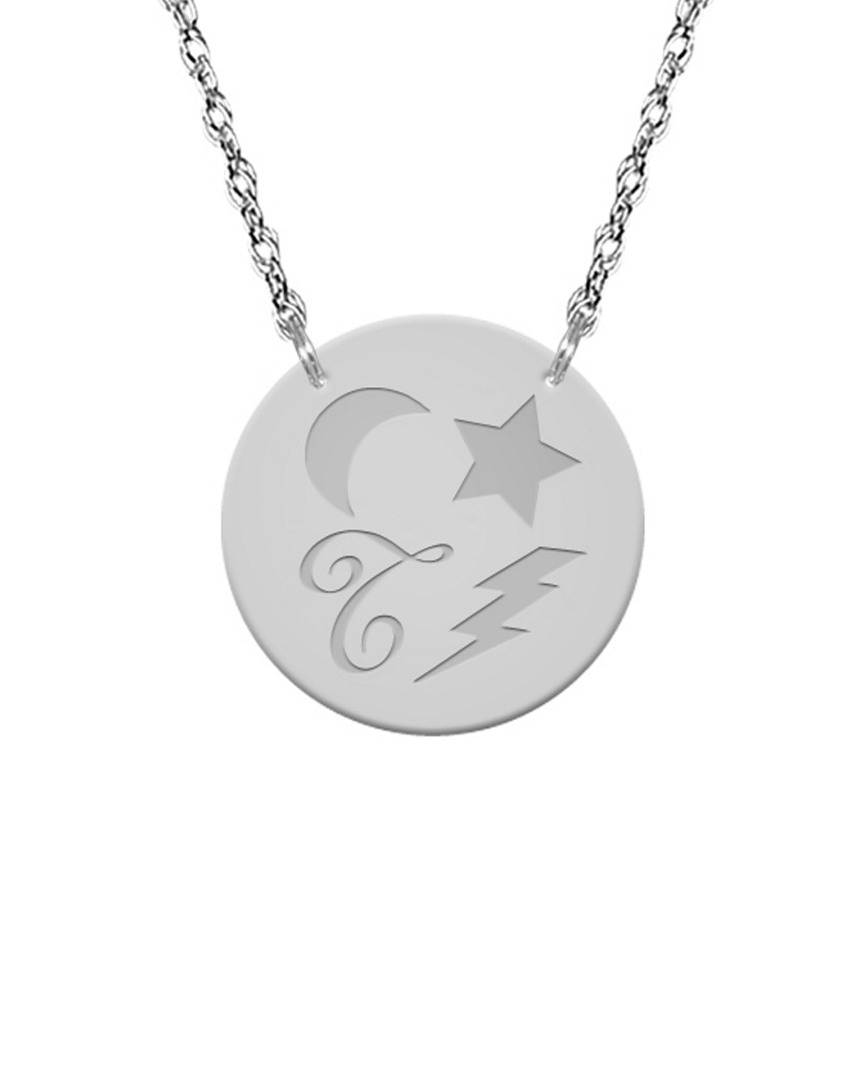 Jane Basch Dream Token Silver Initial Pendant (a-z)