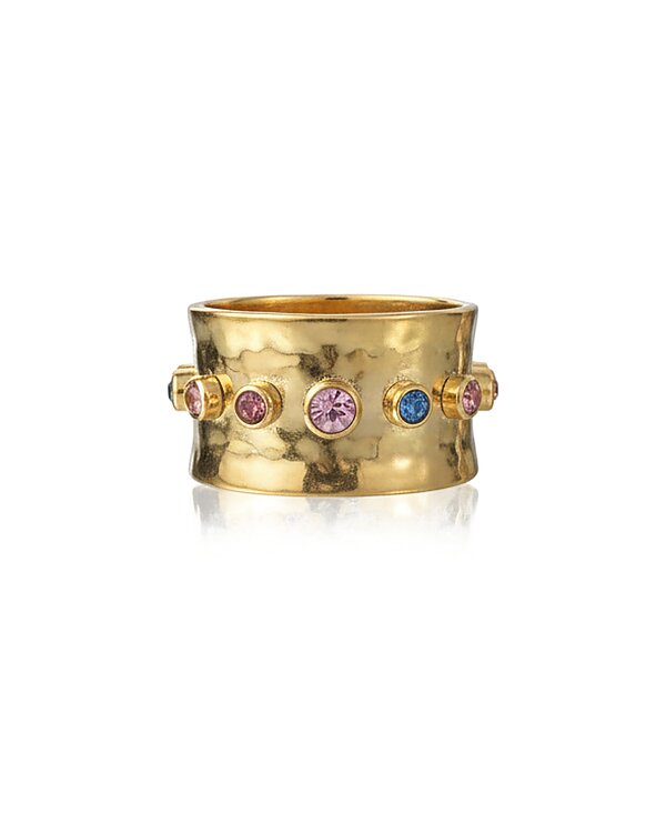Liv Oliver 18K Plated 1.78 ct. tw. Semi Precious Gemstones Ring