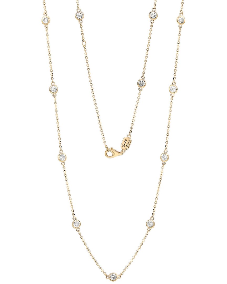 Suzy Levian 14k 0.80 Ct. Tw. Diamond Station Necklace