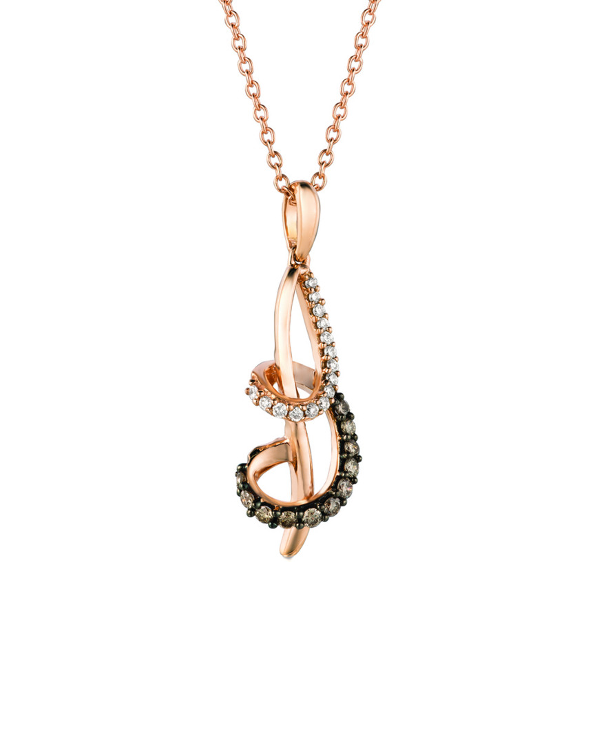 Le Vian 14k Rose Gold 0.17 Ct. Tw. Diamond Pendant Necklace