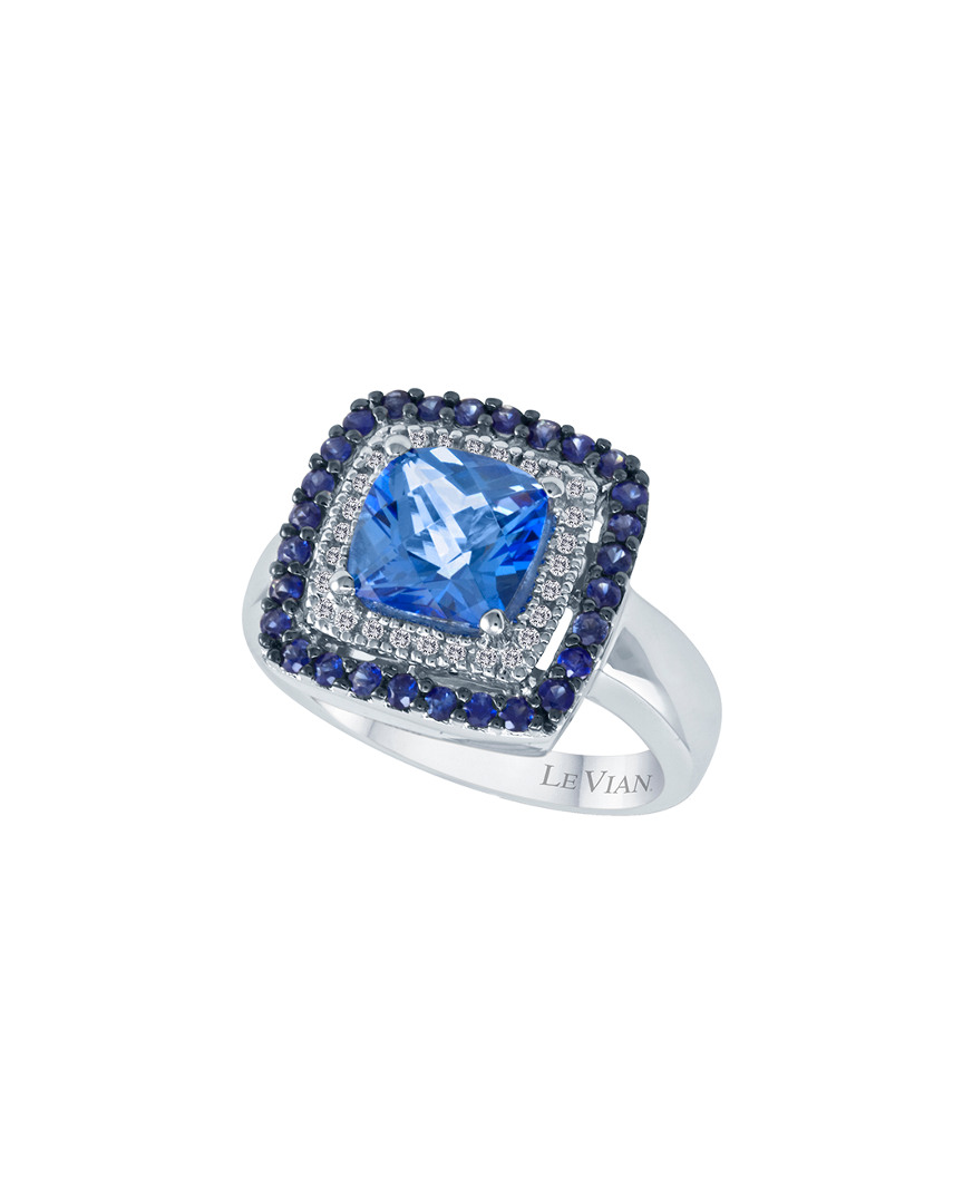 Le Vian 14k 2.75 Ct. Tw. Diamond & Ocean Blue Topaz Ring