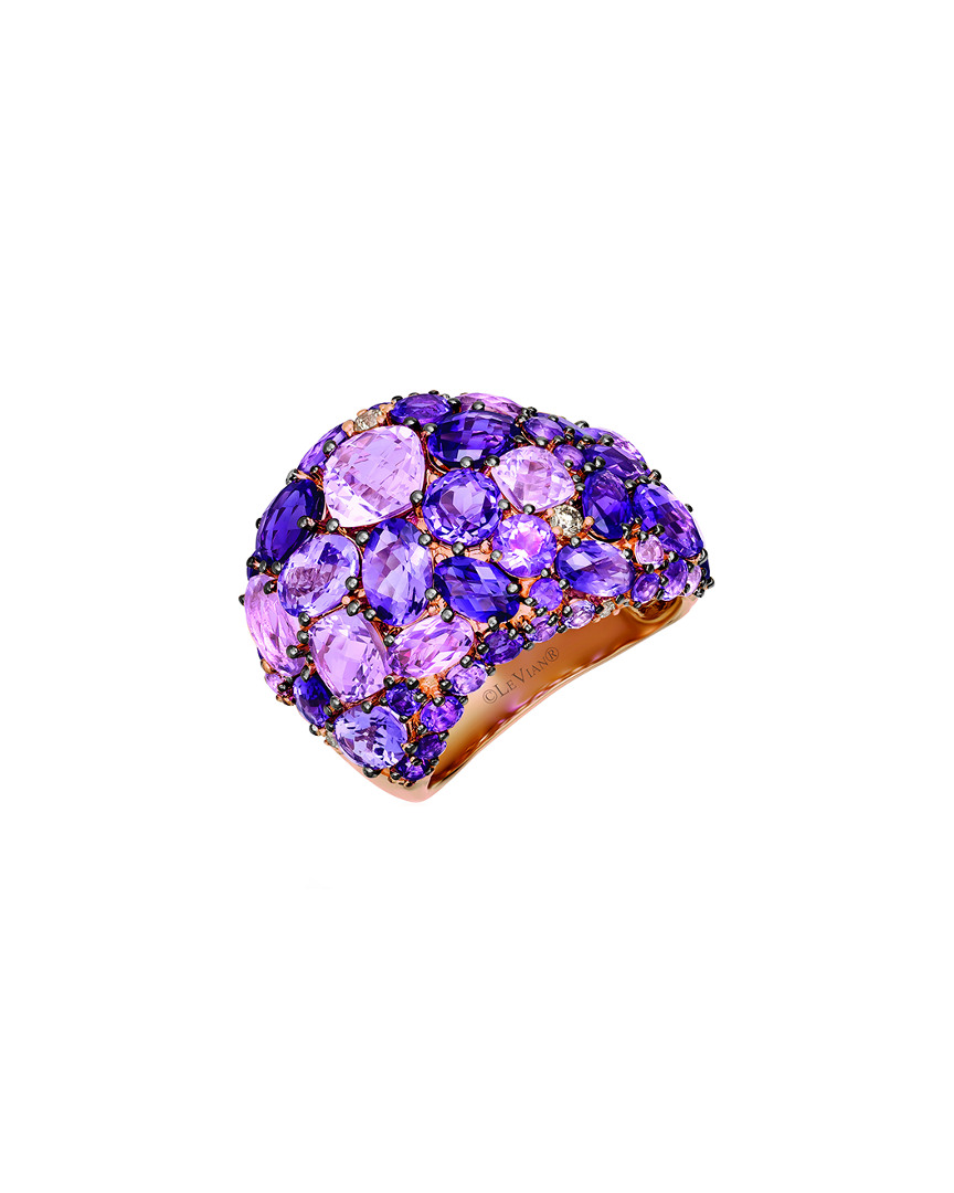 Le Vian 14k Rose Gold 8.35 Ct. Tw. Diamond & Cotton Candy Amethyst Ring